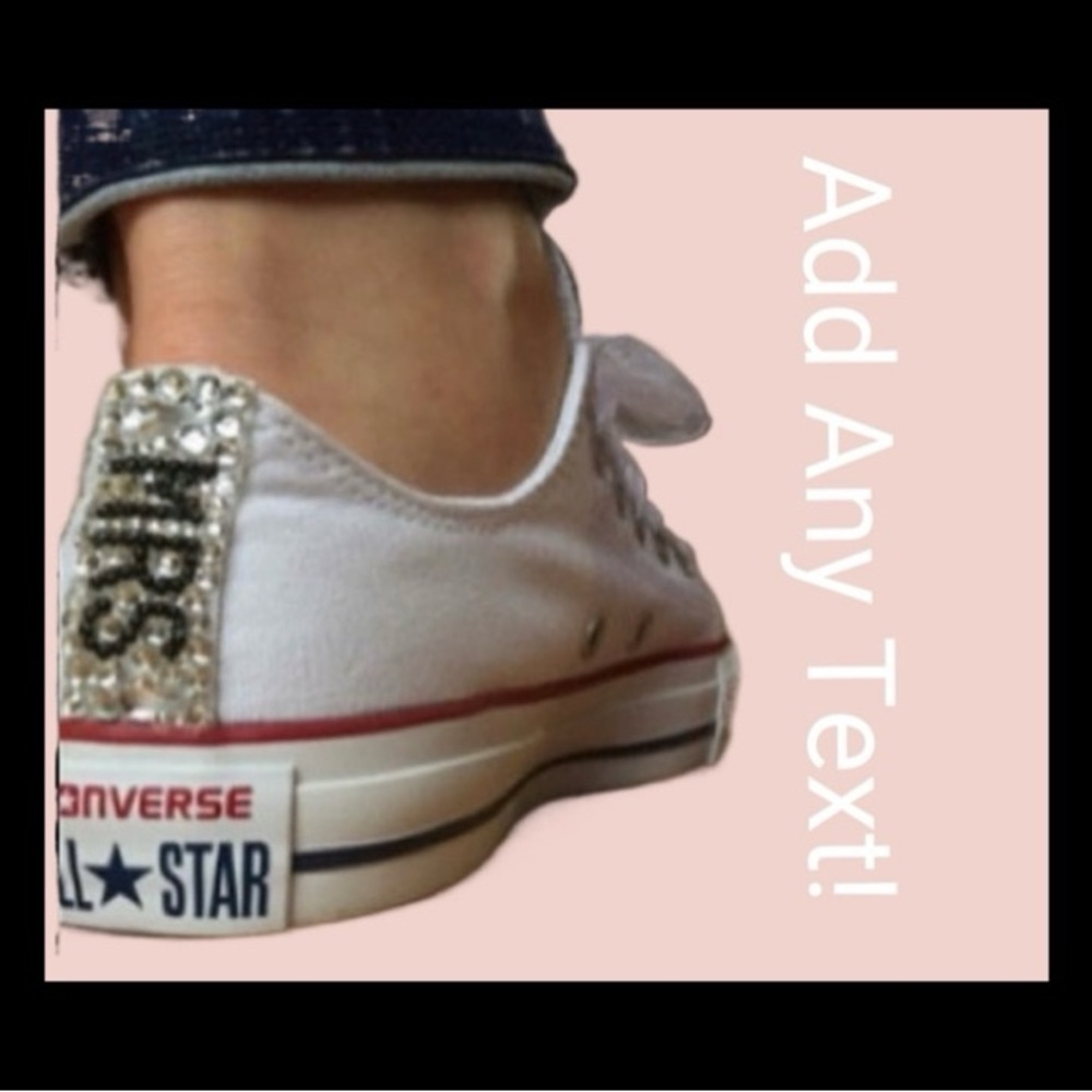 Emerald Green Crystal Low Top Converse Sizes 5-14 New In Box With Ribbon Laces - Picture 15 of 15